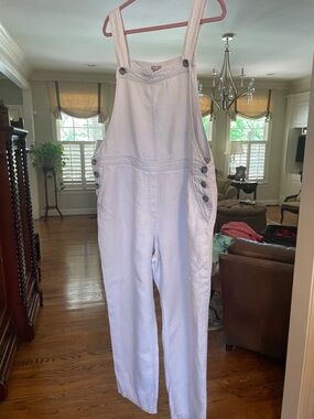 J. Jill Dove Gray 100% linen Overalls XL